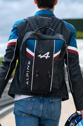 Alpine A424 Navy Blue Leather Backpack